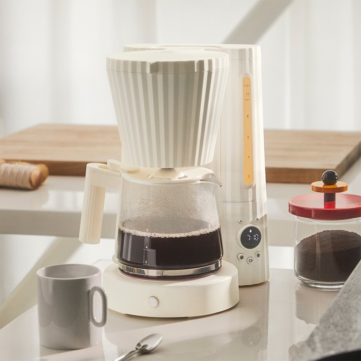 Alessi Plissé Kaffemaskin Vit