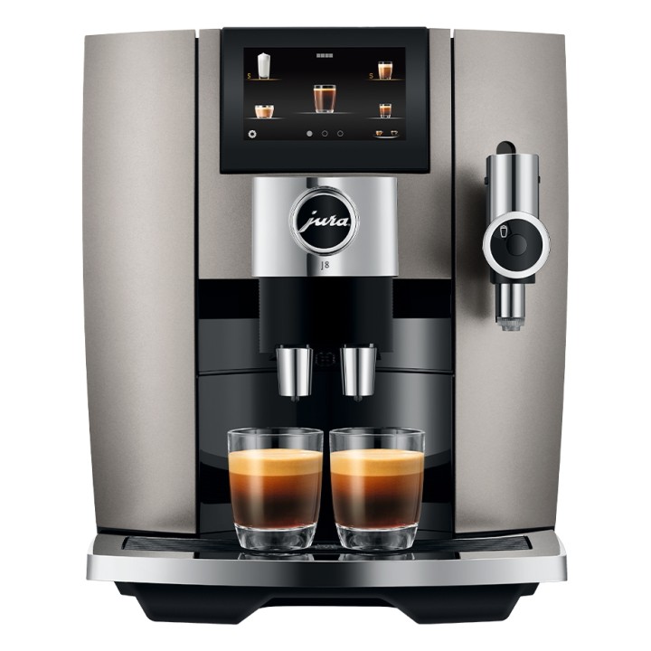 Jura J8 (EA) Midnight Silver Espressomaskin Inkl. 6x400g Rigtig Kaffe Ekologisk