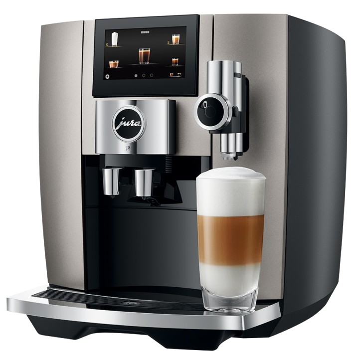 Jura J8 (EA) Midnight Silver Espressomaskin Inkl. 6x400g Rigtig Kaffe Ekologisk