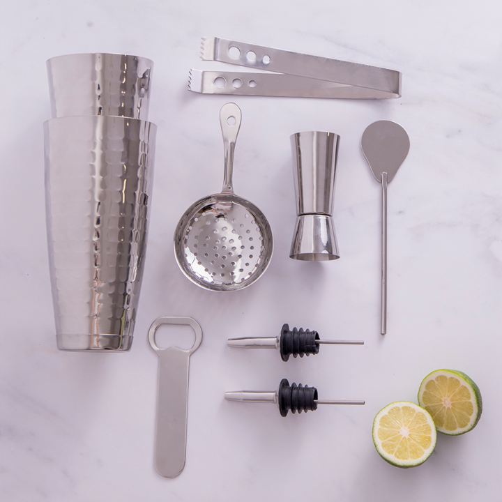 BarCraft Boston Barsats 8 delar Stål