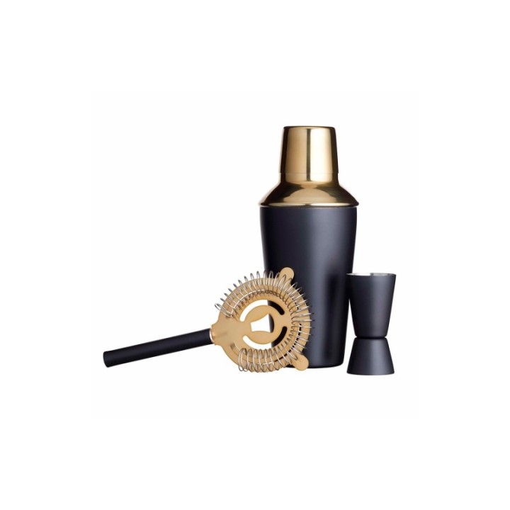 BarCraft Barset 3 delar Svart/Guld