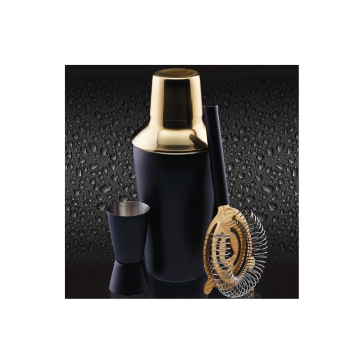 BarCraft Barset 3 delar Svart/Guld