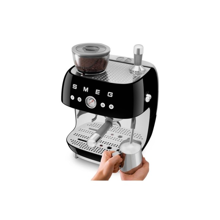 Smeg EGF03BLEU Manuell espressomaskin inkl. kvarn Svart