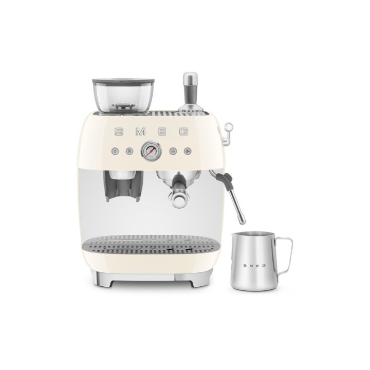 Smeg EGF03CREU Manuell espressomaskin inkl. kvarn Creme