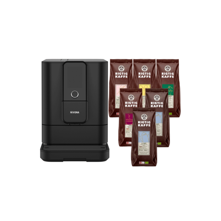 Nivona NIVO 8101 Svart inkl. 6x400g Rigtig Kaffe Ekologisk