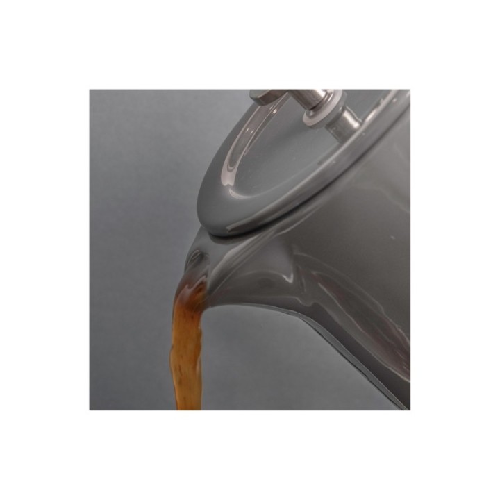 La Cafetière Barcelona 6 koppar stempelkanna inkl. mugg Cool grå