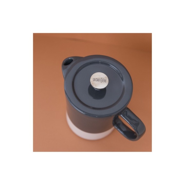 La Cafetière Barcelona 6 koppar. Stempelkanna inkl. mugg. Cool grå