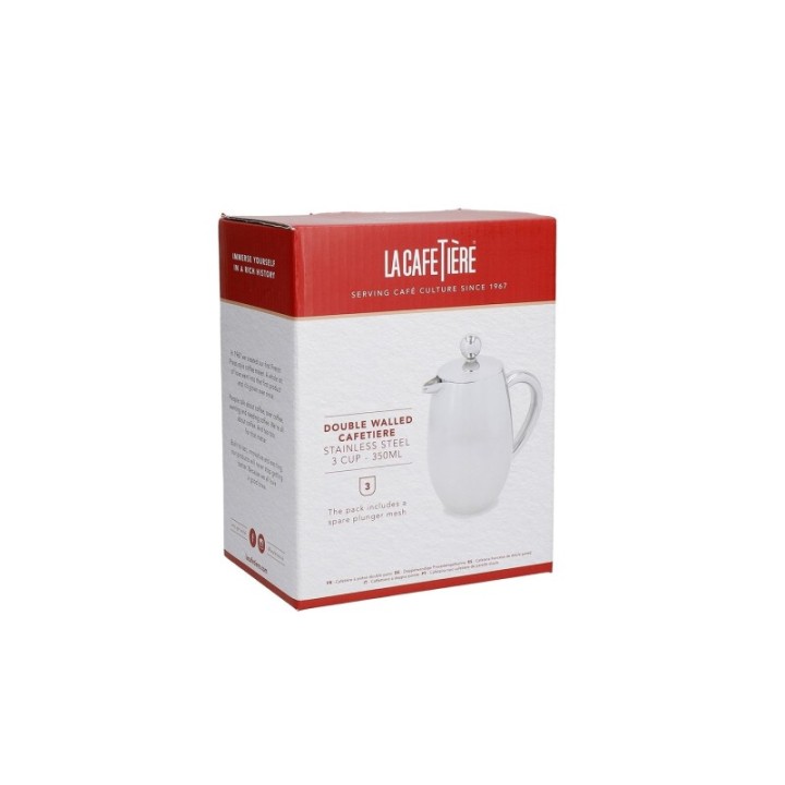 La Cafetière 3 Kop. Stempelkanna Stål