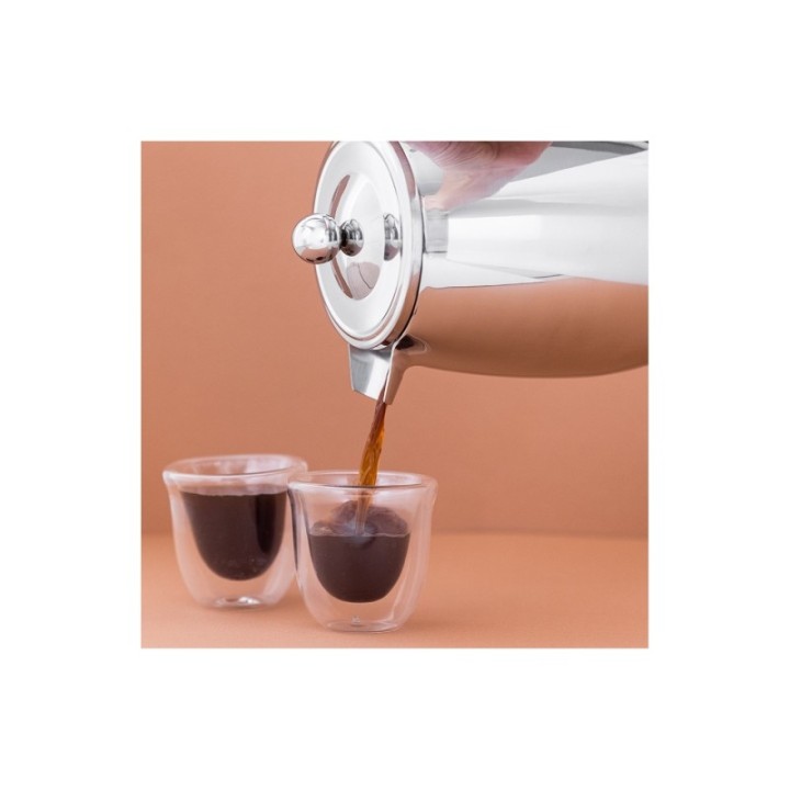 La Cafetière 8 Kop. Stempelkanna Stål