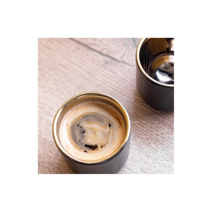 La Cafetière Dubbelväggad espressokopp 11 cl 2 st Svart/Guld