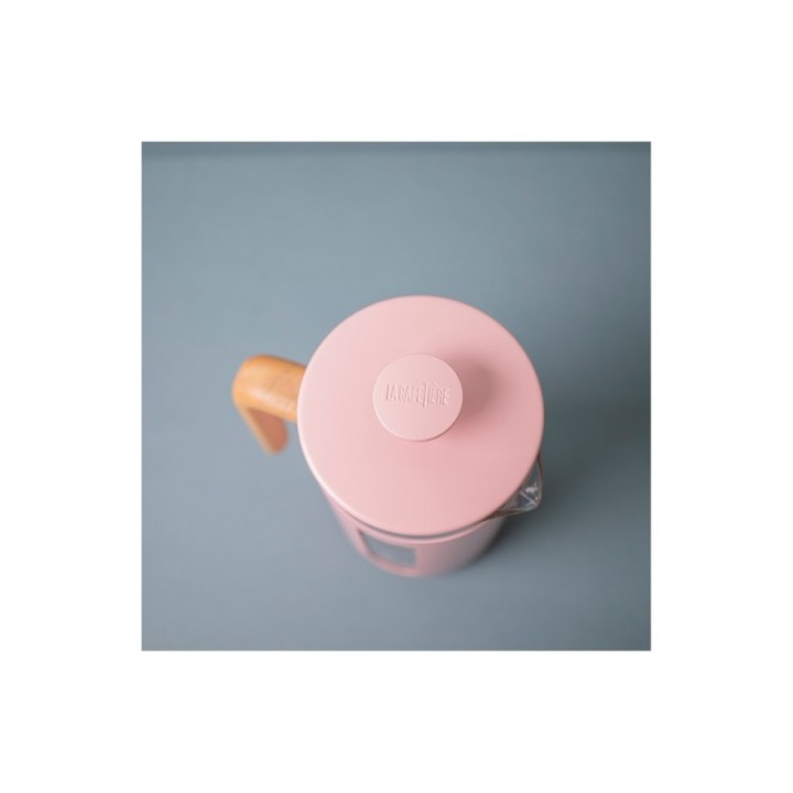 La Cafetière Pisa 3-kopps stempelkanna rosa