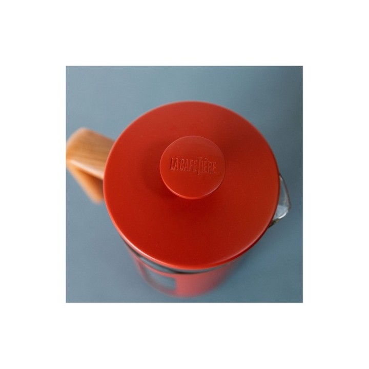 La Cafetière Pisa 3 Kop. Stempelkanna Röd