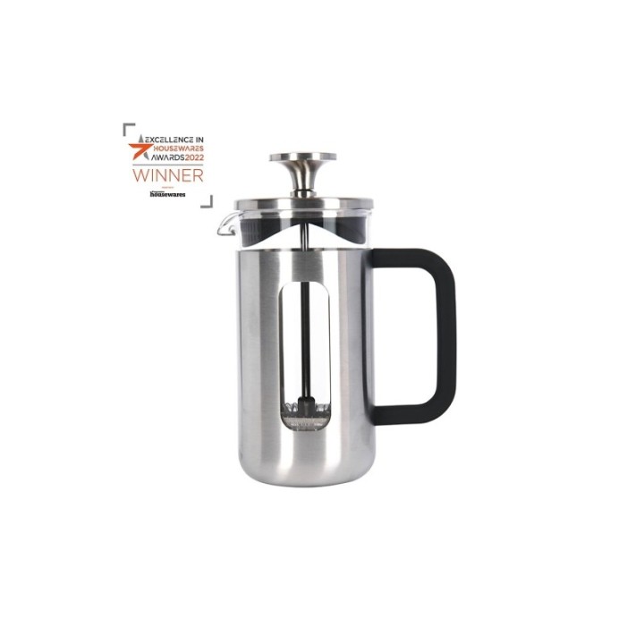 La Cafetière Pisa 3-koppars stämpelkanna i rostfritt stål