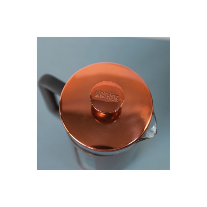 La Cafetière Pisa 8-koppars stempelkanna, koppar