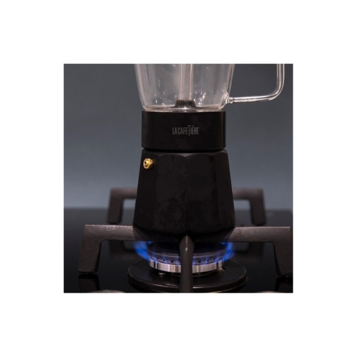 La Cafetière Verona 6 koppar espressokanna svart