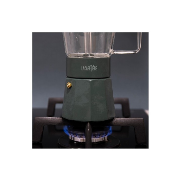 La Cafetière Verona 6 koppar espressokanna grön