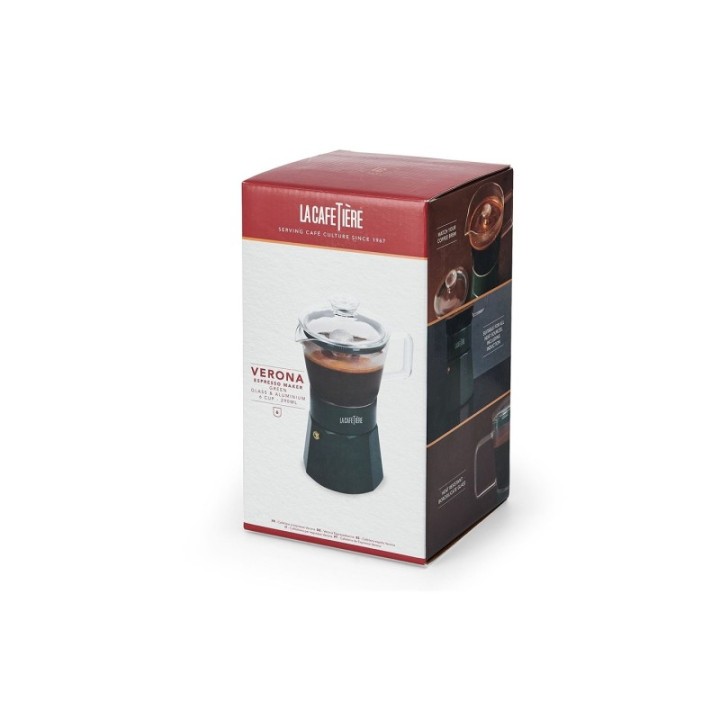 La Cafetière Verona 6 kop. espressokanna grön