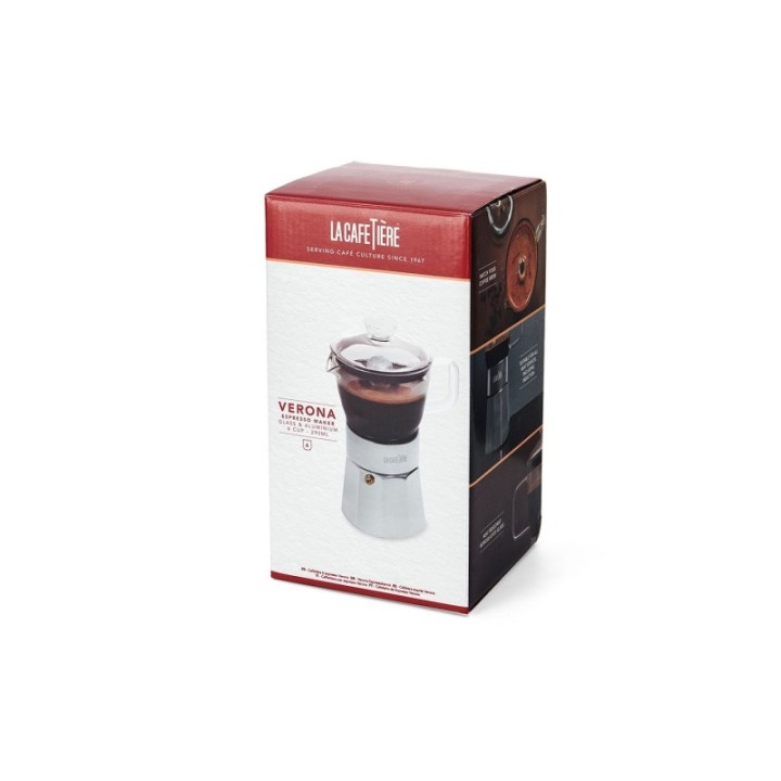 La Cafetière Verona 6 koppar espressokanna i stål