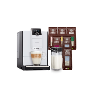 Nivona NICR 796 Vit Inkl. Mjölkbehållare & 6x400g Rigtig Kaffe Ekologisk