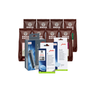 Jura Skötselpaket - Claris Smart inkl. 8x400g Rigtig Kaffe Ekologisk