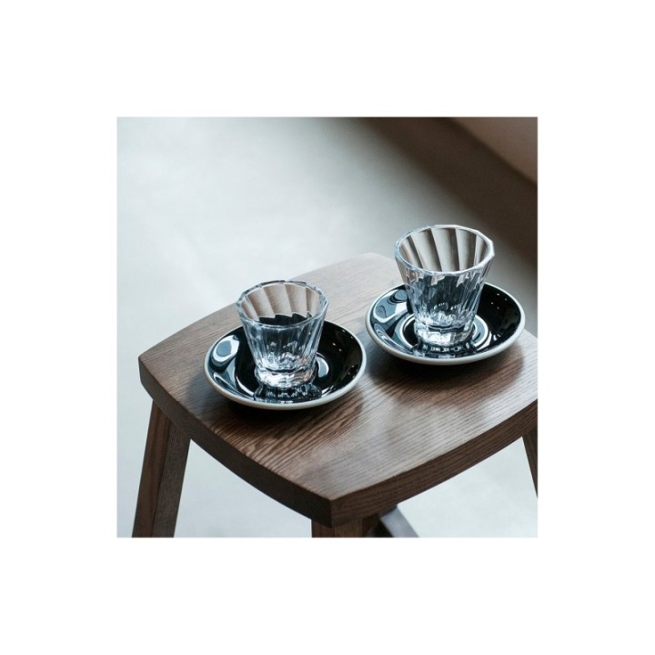 Loveramics Twisted cappuccinoglas 18 cl 1 st svart