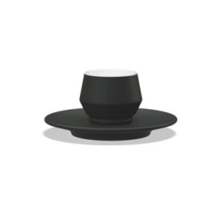 Club House Maniko Espresso med fat matt svart 7 cl 4 st