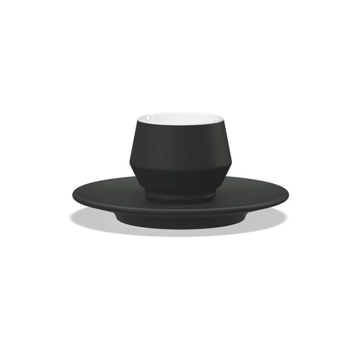 Club House Maniko Espresso med fat matt svart 7 cl 4 st