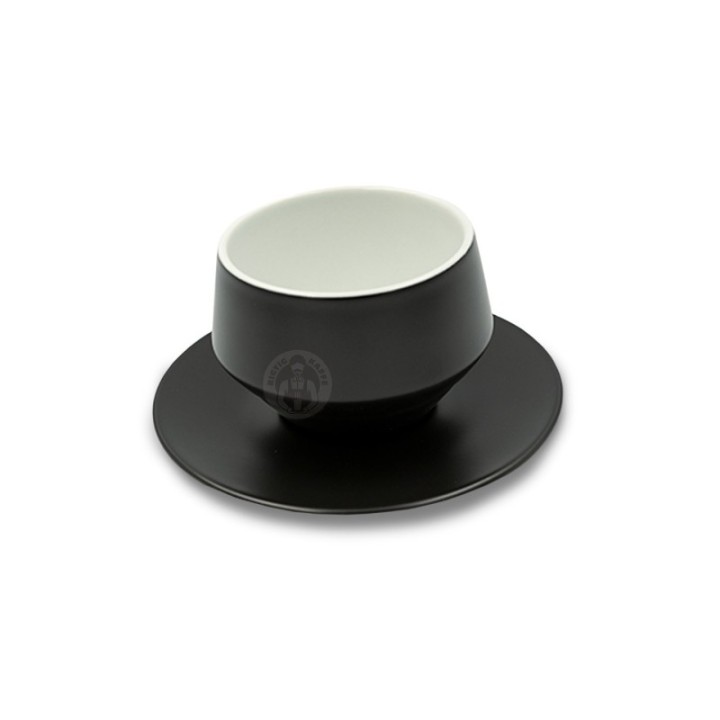 Club House Maniko Latte med underkopp matt svart 30 cl 4 st