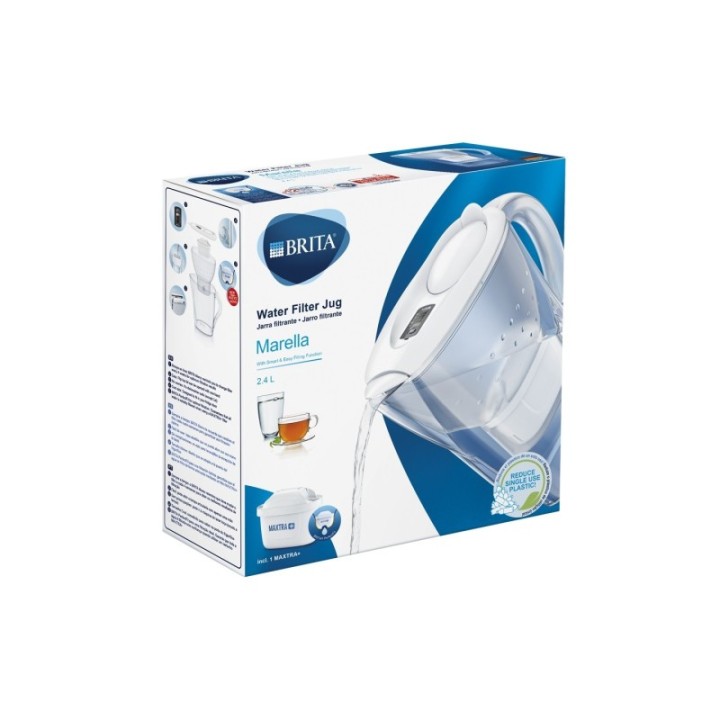BRITA Marella 2,4L Vit Inkl. 6 st Maxtra Pro Filter