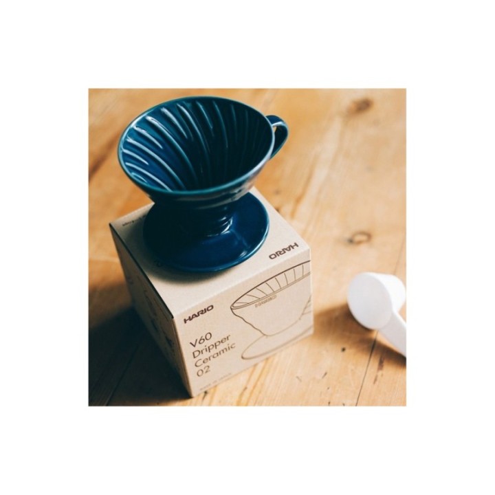 Hario V60-02 Keramisk Dripper Mörkblå 2 koppar