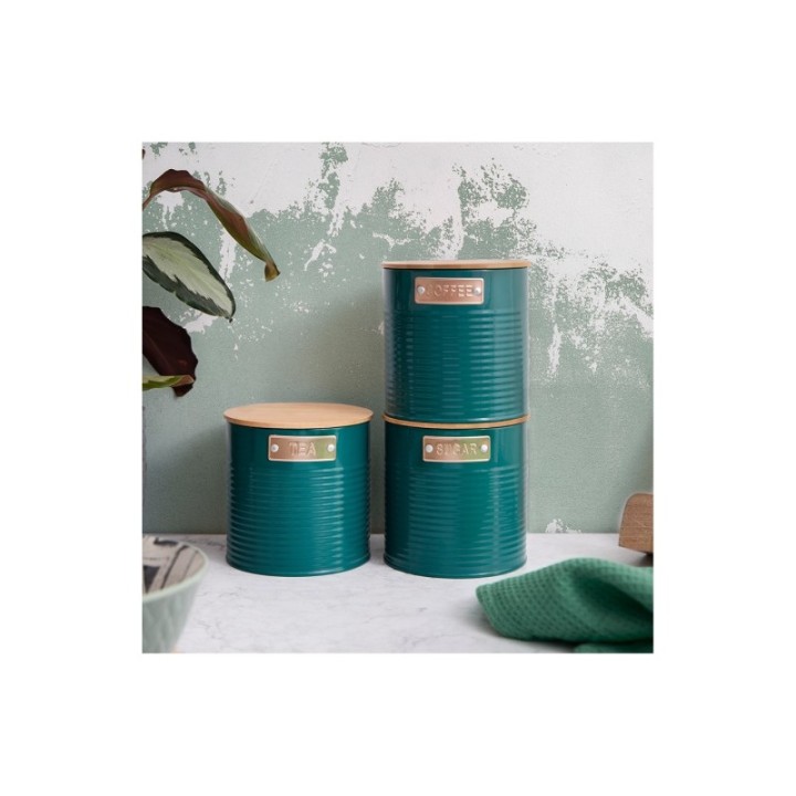 KitchenCraft Behållare Mörkgrön 3 st