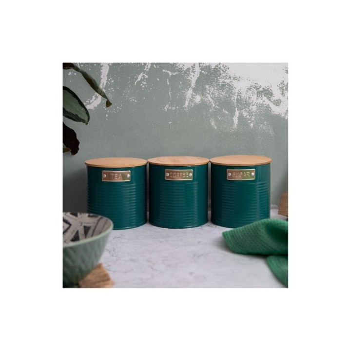 KitchenCraft Behållare Mörkgrön 3 st