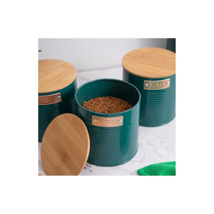 KitchenCraft Behållare Mörkgrön 3 st