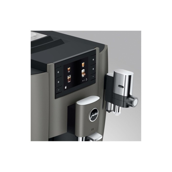 Jura E8 (EC) Dark Inox Espressomaskin Inkl. Tillbehör, Skötsel & 3 kg Super Crema