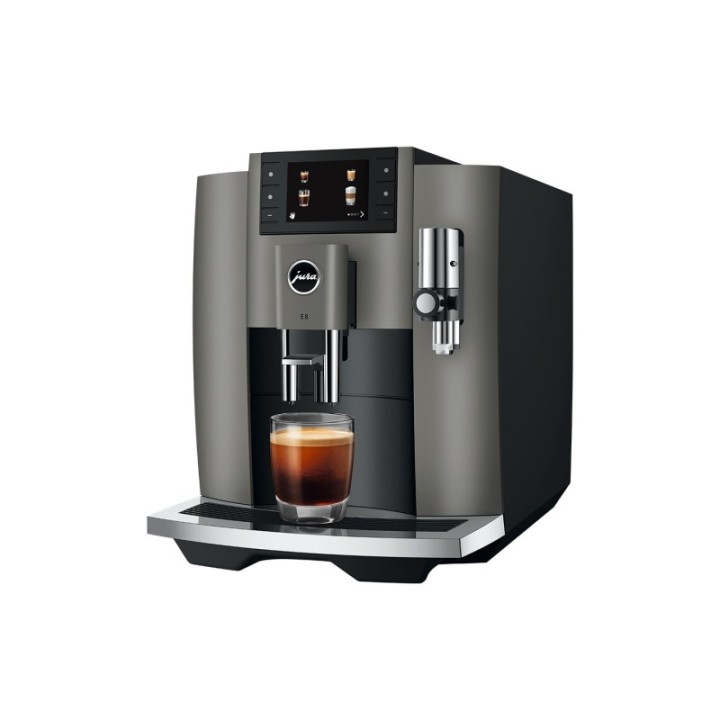 Jura E8 (EC) Dark Inox Espressomaskin Inkl. Tillbehör, Skötsel & 3 kg Super Crema