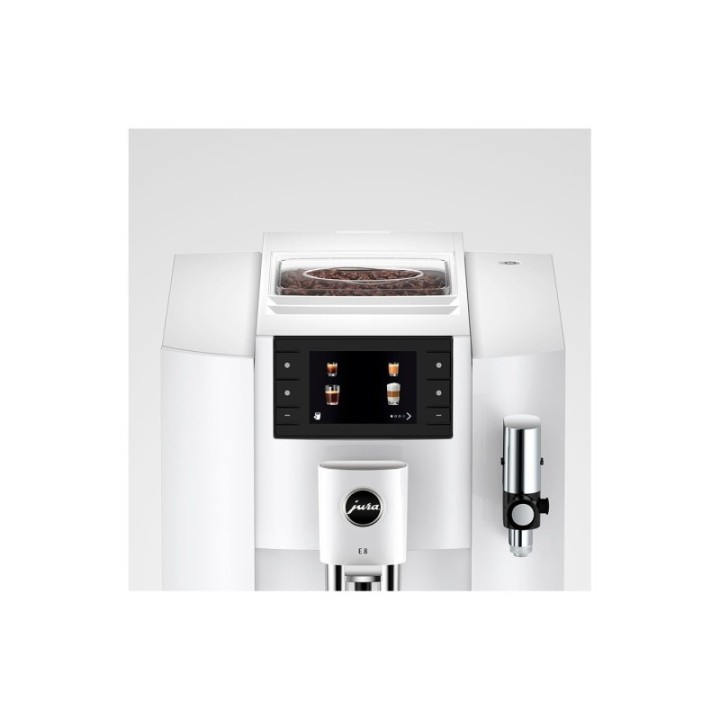 Jura E8 (EC) Piano White Espressomaskin Inkl. Tillbehör, Skötsel & 3kg Super Crema