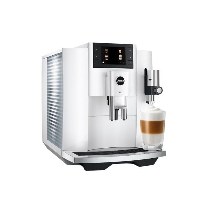 Jura E8 (EC) Piano White Espressomaskin Inkl. Tillbehör, Skötsel & 3kg Super Crema