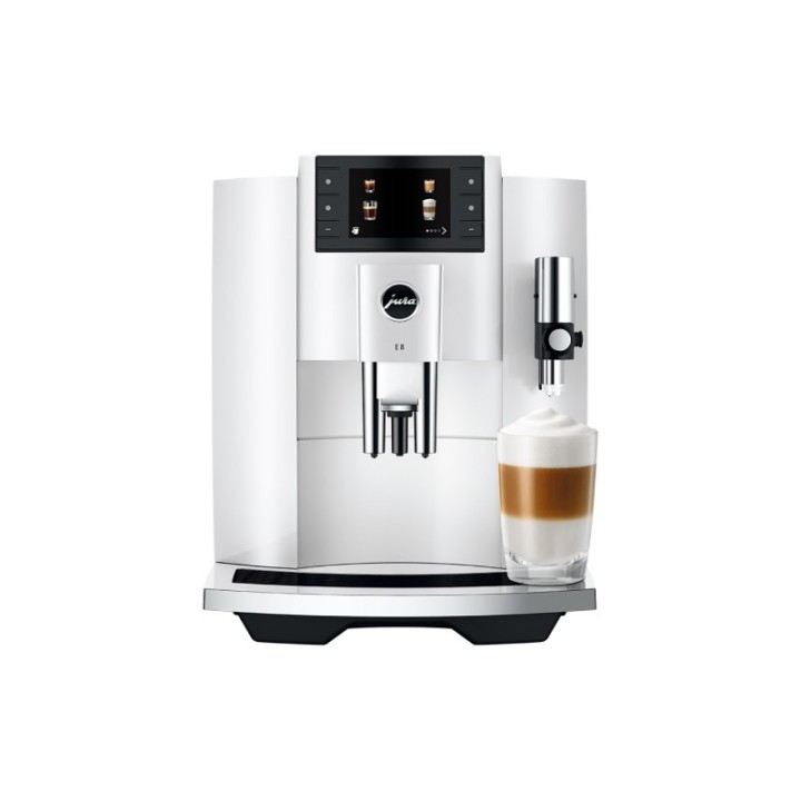 Jura E8 (EC) Piano White Espressomaskin Inkl. Tillbehör, Skötsel & 3kg Super Crema