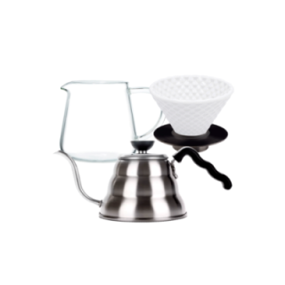 Loveramics Filterbryggningsset inkl. Strong Dripper för 2 koppar, ställ, glaskanna & V60-kanna
