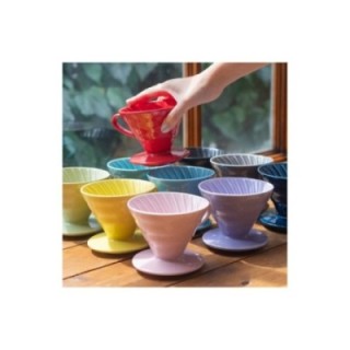 Hario Filterbryggset inkl. V60-02 keramisk dripper för 2 koppar, glaskanna 0,4 l & vattenkanna