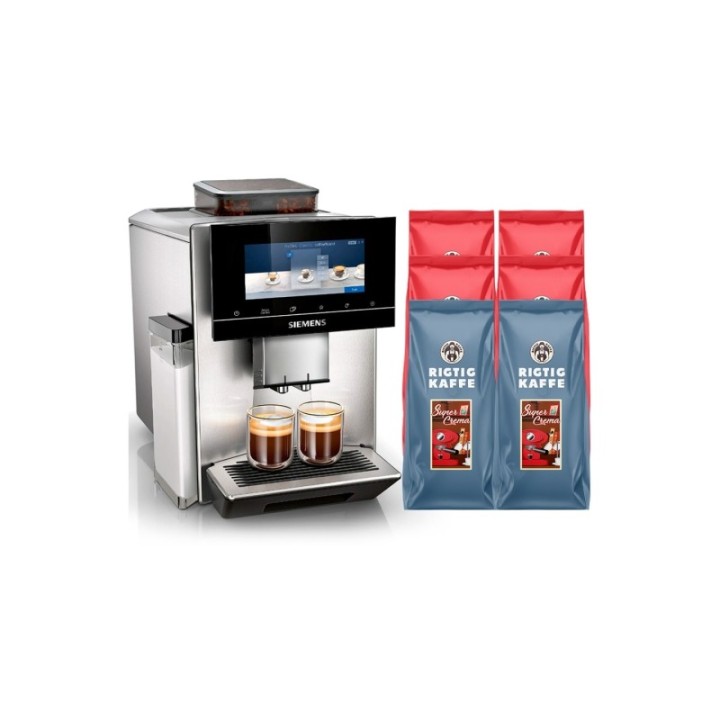 Siemens TQ905R03 EQ900 s500 Espressomaskin inkl. 6kg Rigtig Kaffe