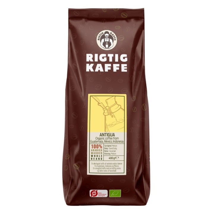 Rigtig Kaffe Ekologisk Antigua à 24 kg Hela kaffebönor