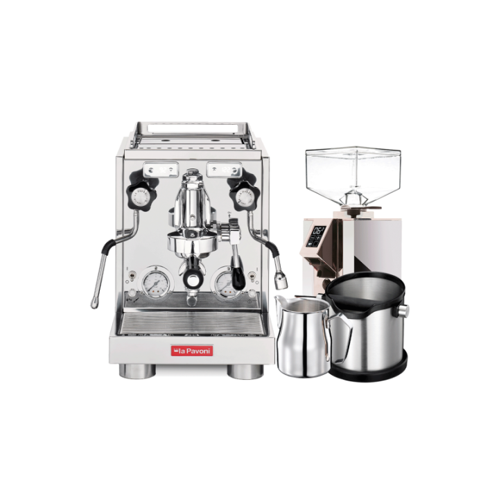 La Pavoni Ny Botticelli Evolution Inkl. Eureka Turbo, Baristautrustning & Koppar