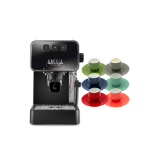 Gaggia Espresso Evolution svart inkl. Club House Maniko Espresso 6 st
