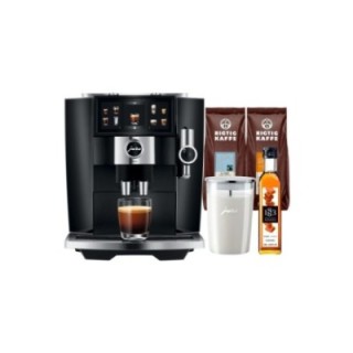 Jura J8 Twin (EA) Diamond Black Inkl. Mjölkbehållare, Sirap & Kaffe