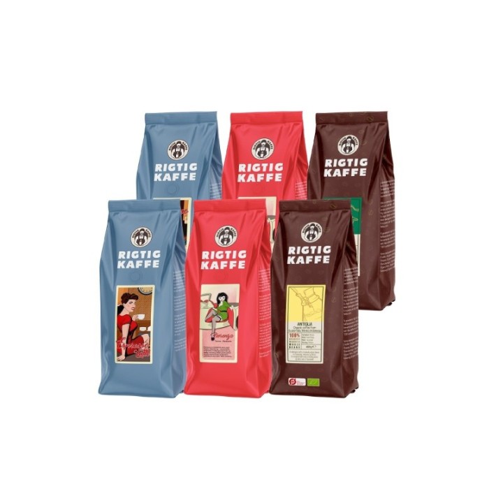 Rigtig Kaffe Mixpaket 2,8 kg Hela kaffebönor