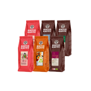 Rigtig Kaffe Mixpaket 2,7 kg Hela kaffebönor