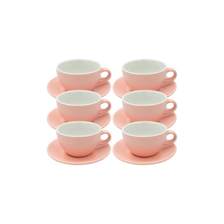 Club House Tulipano Latte med fat matt rosa 30 cl 6 st