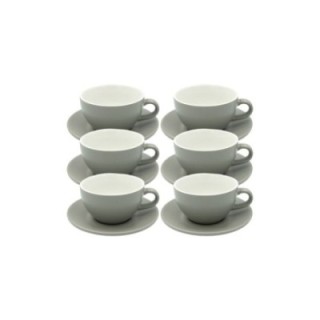 Club House Tulipano Latte med underkopp matt grå 30 cl 6 st