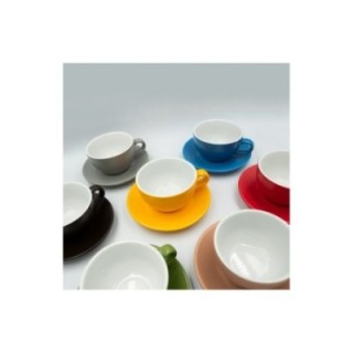 Club House Tulipano Latte med underkopp matt gul 30 cl 6 st